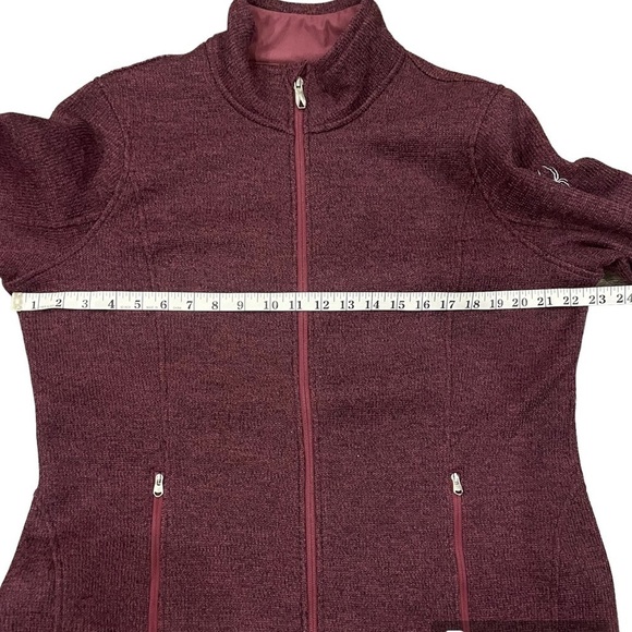 Spyder Endure Full Zip Mid Weight Stryke Fleece Jacket in Wine Purple Red Sz XL - Picture 11 of 13
